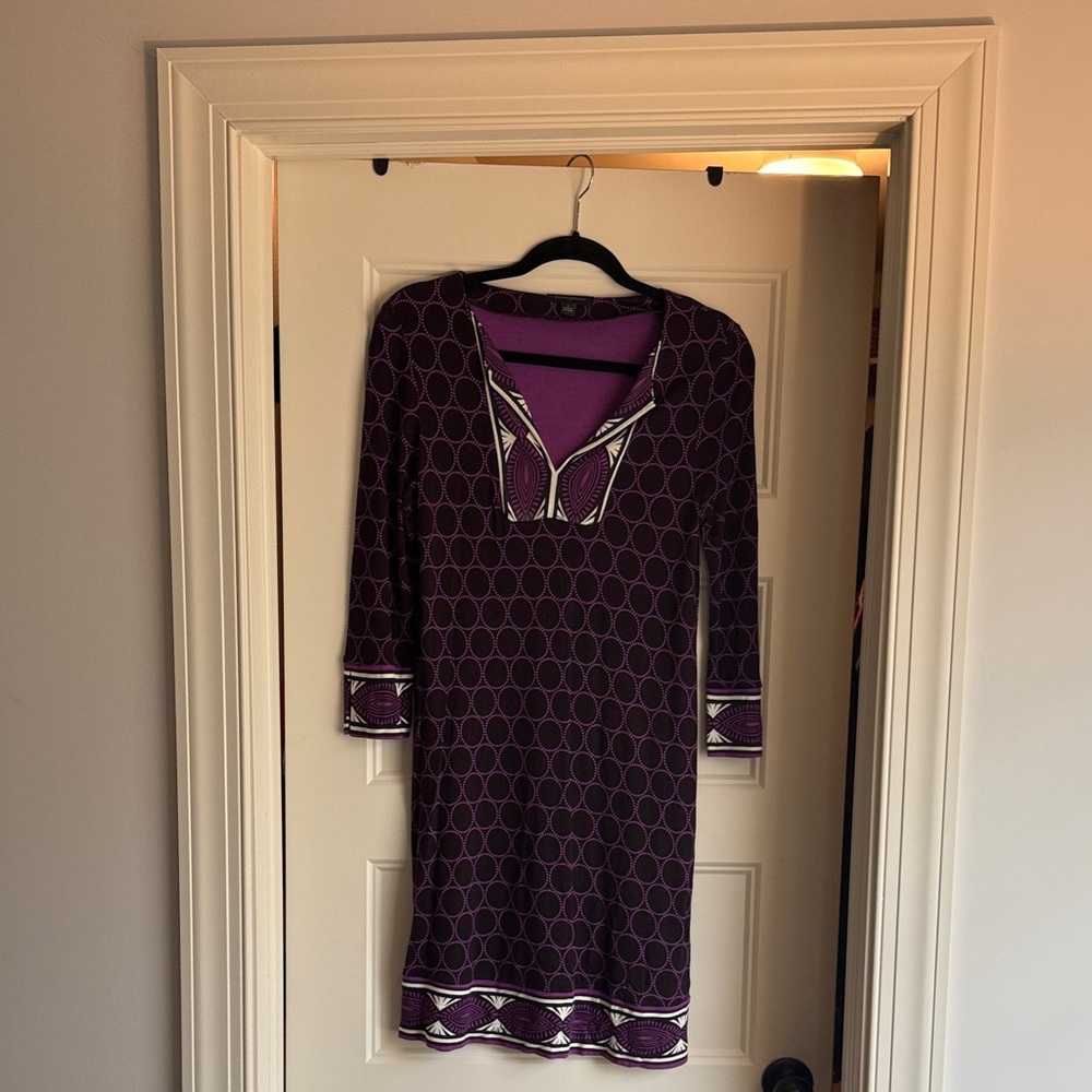 Banana Republic Purple and Brown Dress